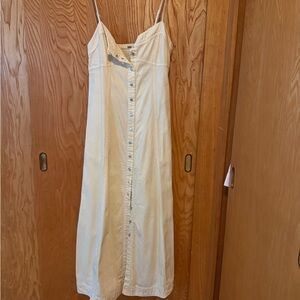 Free People Maxi Dress size M Yellow Jean Texture